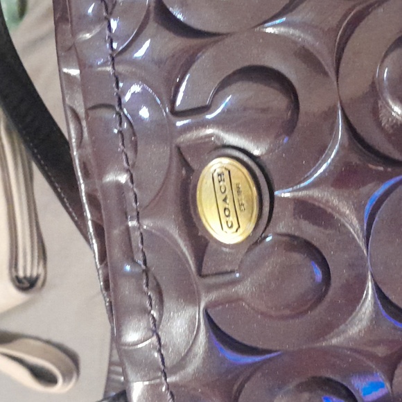 Coach Glossy Purple/Plum Tote - Picture 5 of 13